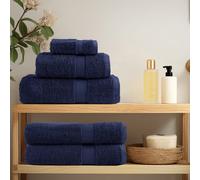 vidaXL Toallas de ducha SOLUND 2 uds azul marino 70x140 cm 600 gsm