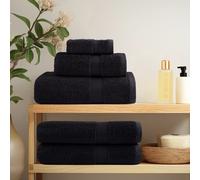 vidaXL Toallas de ducha SOLUND 2 unidades negro 70x140 cm 600 gsm