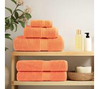 vidaXL Toallas de ducha SOLUND 4 unidades naranja 70x140 cm 600 gsm