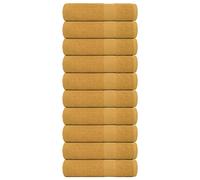 vidaXL Toallas de invitados 10uds 100% algodón púrpura 70x140cm 360gsm en color Morado/Antracita/Dorado y más