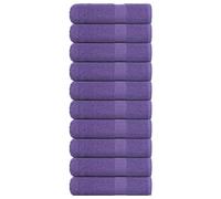 vidaXL Toallas de invitados 10uds 100% algodón púrpura 70x140cm 360gsm en color Morado/Antracita/Dorado y más