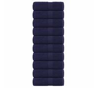 vidaXL Toallas de invitados FROGN 10 uds azul marino 30x50 cm 360 g/m²