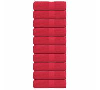 vidaXL Toallas de invitados FROGN 10 uds rojo 30x50 cm 360 g/m²