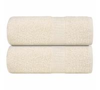 vidaXL Toallas de invitados FROGN 2 uds crema 30x50 cm 360 g/m²