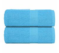 vidaXL Toallas de invitados FROGN 2 uds turquesa 30x50 cm 360 g/m²