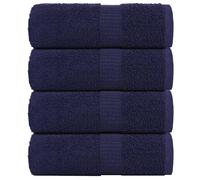 vidaXL Toallas de invitados FROGN 4 uds azul marino 30x50 cm 360 g/m²