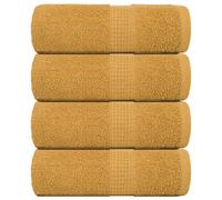 vidaXL Toallas de invitados FROGN 4 uds oro 30x50 cm 360 g/m²