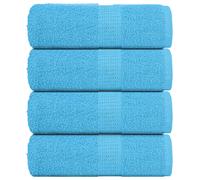 vidaXL Toallas de invitados FROGN 4 uds turquesa 30x50 cm 360 g/m²