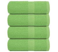 vidaXL Toallas de invitados FROGN 4 uds verde manzana 30x50 cm 360 g/m²
