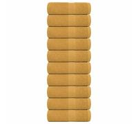 vidaXL Toallas de invitados FROGN oro 30x50 cm 10 uds 360 g/m²