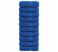 vidaXL Toallas de invitados SOLUND 10 uds azul 30x50 cm 600 gsm