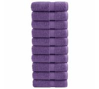 vidaXL Toallas de invitados SOLUND 10 uds morado 30x50 cm 600 gsm