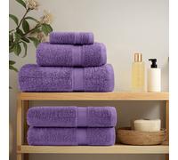 vidaXL Toallas de invitados SOLUND 2 uds morado 30x50 cm 600 gsm