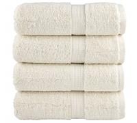 vidaXL Toallas de Invitados 4 uds 100% algodón Crema 30x50 cm 600 gsm, Toalla de baño, Toalla de Mano, toallita de Mano, Toalla de Cara