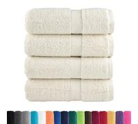 vidaXL Toallas de Invitados 4 uds 100% algodón Crema 30x50 cm 600 gsm, Toalla de baño, Toalla de Mano, toallita de Mano, Toalla de Cara