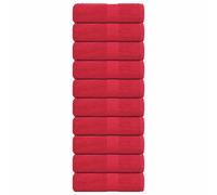 vidaXL Toallas de mano FROGN 10 uds rojo 30x30 cm 360 g/m²