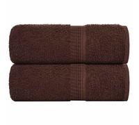 vidaXL Toallas de Mano 2 Unidades FROGN Marrón 30x30 cm 100% Algodón