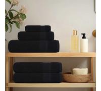 vidaXL Toallas de mano FROGN 4 uds negro 50x100 cm 360 g/m²