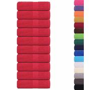 vidaXL Toallas de mano FROGN, paquete de 10 unidades, color rojo, 30x30 cm, 360 g/m²