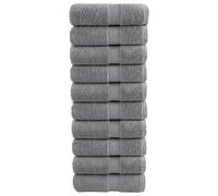 vidaXL Toallas de mano premium SOLUND, 10 uds, gris, 30 x 30 cm, 600 g/m²
