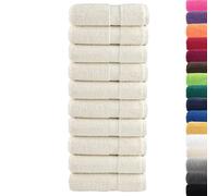 vidaXL Toallas de Mano Premium SOLUND 10 Unidades Color Crema 30x30 cm 600 g/m²