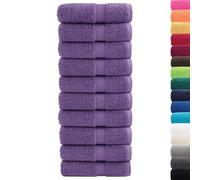 vidaXL Toallas de mano premium SOLUND 10 unidades, color morado, 30 x 30 cm, 600 g/m²