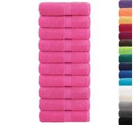 vidaXL Toallas de mano Premium SOLUND 10 unidades 30x30 cm 600 g/m² Rosa