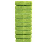vidaXL Toallas de mano premium SOLUND 10 unidades verde manzana 30x30 cm 600 g/m²
