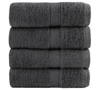 vidaXL Toallas de mano premium SOLUND, 4 uds, antracita, 30 x 30 cm, 600 g/m²