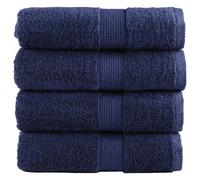 vidaXL Toallas de mano premium SOLUND, 4 uds, azul marino, 30 x 30 cm, 600 g/m²