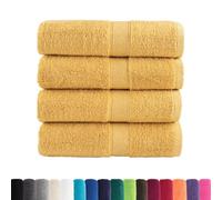 vidaXL Toallas de Mano Premium SOLUND, 4 uds, Doradas, 30 x 30 cm, 600 g/m²