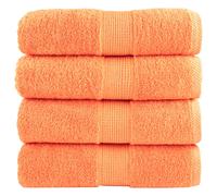 vidaXL Toallas de mano premium SOLUND 4 unidades naranja 30x30 cm 600 g/m²