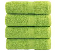 vidaXL Toallas de mano premium SOLUND 4 unidades verde manzana 30x30 cm 600 g/m²
