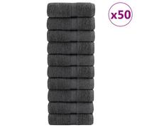 vidaXL Toallas de mano premium SOLUND 50 uds antracita 30x30 cm 600 g/m²