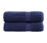 vidaXL Toallas de mano SOLUND 2 uds azul marino 50x100 cm 600 gsm