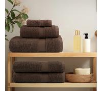 vidaXL Toallas de mano SOLUND 2 uds marrón 50x100 cm 600 gsm
