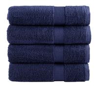 vidaXL Toallas de mano SOLUND 4 uds azul marino 50x100 cm 600 gsm