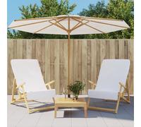 vidaXL Toallas de playa 2 uds tela blanco 400 g/m² 60x135 cm