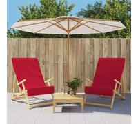 vidaXL Toallas de playa 2 uds tela burdeos 400 g/m² 60x135 cm