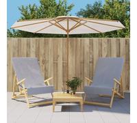 vidaXL Toallas de playa 2 uds tela gris 400 g/m² 60x135 cm