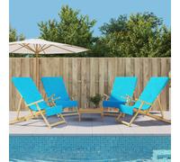 vidaXL Toallas de playa 4 uds tela turquesa 400 g/m² 60x135 cm