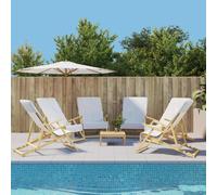 vidaXL Toallas de playa 6 uds tela blanco 400 g/m² 60x135 cm