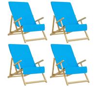 vidaXL Toallas de Playa Manta de Silla Ligera y Portátil 4 uds Tela Klein Color Azul, Blanco, Rojo y mas