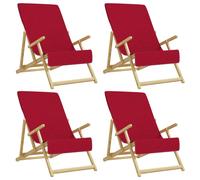 vidaXL Toallas de Playa Manta de Silla Ligera y Portátil 4 uds Tela Klein Color Azul, Blanco, Rojo y mas