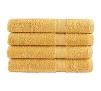 vidaXL Toallas de sauna SOLUND 4 uds dorado 80x200 cm 600 gsm