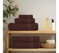 vidaXL Toallas FROGN 10 uds marrón 100x200 cm 360 g/m²