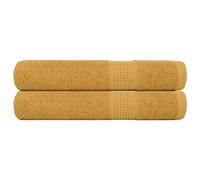 vidaXL Toallas FROGN 2 uds oro 100x200 cm 360 g/m²