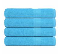 vidaXL Toallas FROGN 4 uds turquesa 100x200 cm 360 g/m²