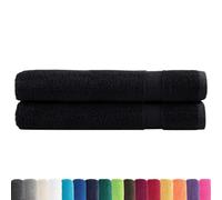 vidaXL Toallas Premium SOLUND 2 uds 100% algodón 100x200 cm 600 gsm Negro