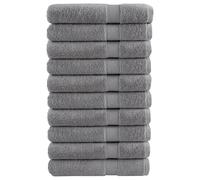 vidaXL Toallas premium SOLUND 10 uds gris 100x200 cm 600 gsm